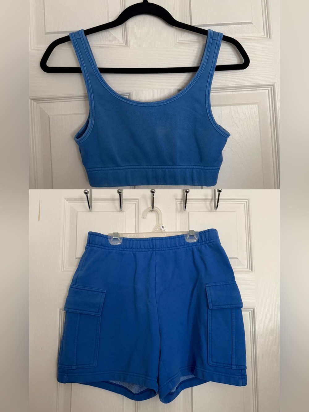 Aritzia Set: Blue Bra & Shorts